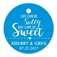 thumbnail image 1 of 100 PCS Life Can Be Salty But Love is Sweet Customized Hang Tags Personalized Wedding Favor Gift Tags, 1 of 1