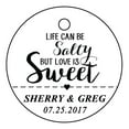 thumbnail image 1 of 100 PCS Life Can Be Salty But Love is Sweet Customized Hang Tags Personalized Wedding Favor Gift Tags, 1 of 1