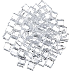 100 PCS Lifelike Simulation Acrylic Ice Cubes - Fake Clear Acrylic Plastic Ice Cubes For Home Decoration, Photography Props, And DIY Accessories