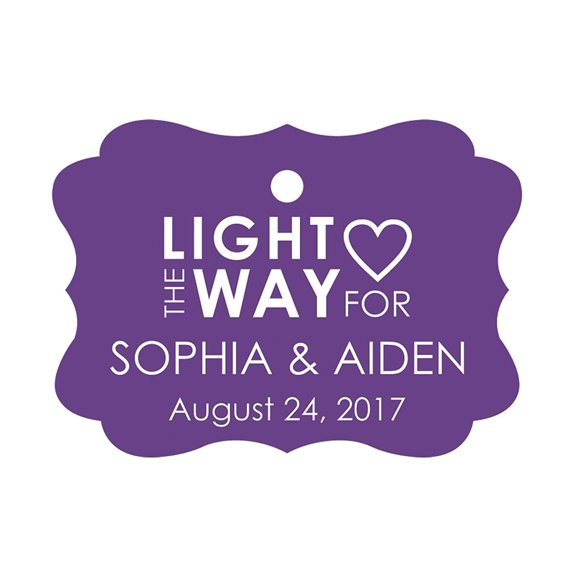 100 PCS Light The Way For Personalized Name Hang Tags Customized Wedding Favor Gift Paper Tags