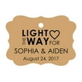 thumbnail image 1 of 100 PCS Light The Way For Personalized Name Hang Tags Customized Wedding Favor Gift Paper Tags, 1 of 1