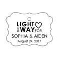 thumbnail image 1 of 100 PCS Light The Way For Personalized Name Hang Tags Customized Wedding Favor Gift Paper Tags, 1 of 1