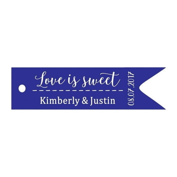100 PCS Love is Sweet Customized Hang Tags Personalized Wedding Favor Gift Paper Tag
