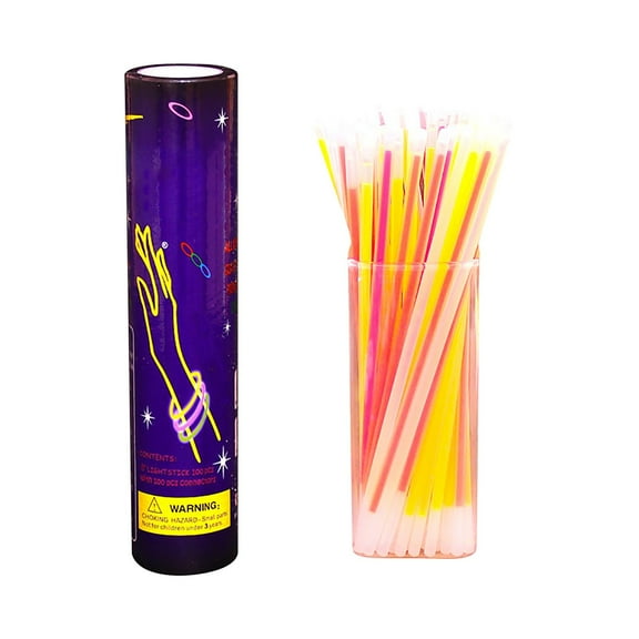 Luminous Concert Glow Sticks, 100PC Fluorescent Light Sticks, Connector Bracelet Making, One-Use Party Supplies, Event Decoration, Glow Sticks Toy