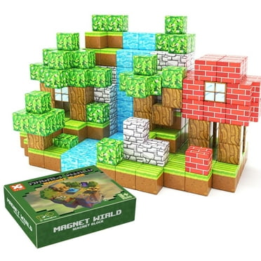 100 PCS Magnetic Blocks Set Build Magnet World Set for Boys & Girls Age 3-8, Sensory Toys for Toddlers Gifts for 3  Years Old
