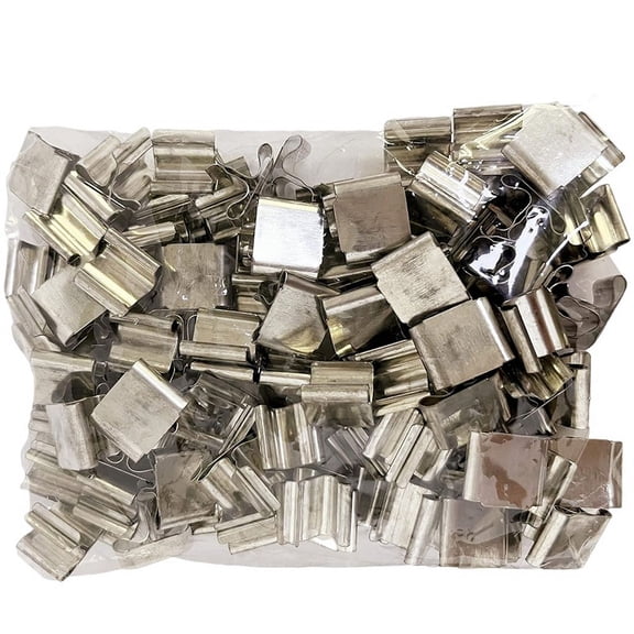 100 PCS Metal Wick Sustainer,Wick Holder for Wood Candle