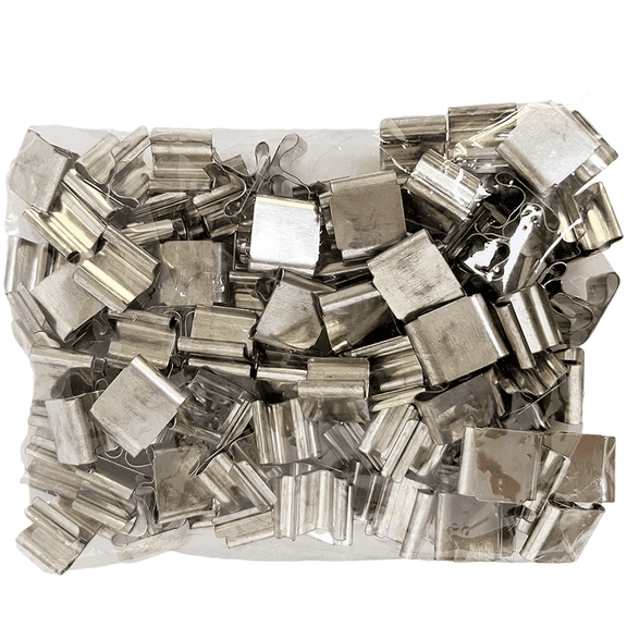 100 PCS Metal Wick Sustainer,Wick Holder for Wood Candle