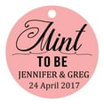thumbnail image 1 of 100 PCS Mint To Be Customized Hang Tags Personalized Round Wedding Favor Gift Paper Tags, 1 of 1
