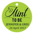 thumbnail image 1 of 100 PCS Mint To Be Customized Hang Tags Personalized Round Wedding Favor Gift Paper Tags, 1 of 1