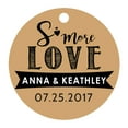 thumbnail image 1 of 100 PCS More Love Personalized Wedding Favor Gift Paper Tags Custom Made Circle Hang Tags, 1 of 1