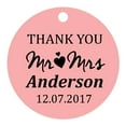 thumbnail image 1 of 100 PCS Mr & Mrs Personalized Wedding Favor Gift Paper Tags Thank You Custom Made Hang Tags, 1 of 1