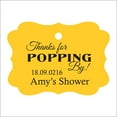 thumbnail image 1 of 100 PCS Personalized Baby Shower Favors Tags Custom Quote Thank You For Popping Hang Tags, 1 of 1