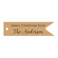 thumbnail image 1 of 100 PCS Personalized Family Name Merry Christmas Wishes Gift Tags Custom Made Hang Paper Tags, 1 of 1