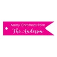 thumbnail image 1 of 100 PCS Personalized Family Name Merry Christmas Wishes Gift Tags Custom Made Hang Paper Tags, 1 of 1