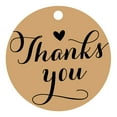 thumbnail image 1 of 100 PCS Personalized Thank You Hang Tags Custom Wedding Favors Gift Circle Paper Tags, 1 of 1