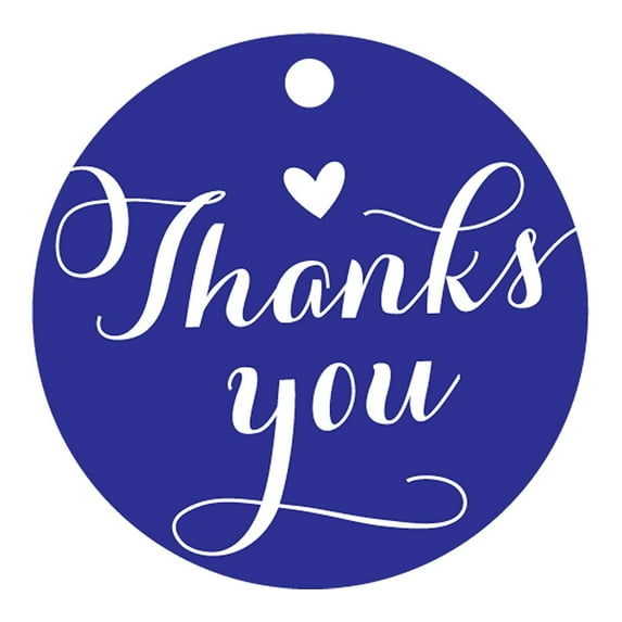 100 PCS Personalized Thank You Hang Tags Custom Wedding Favors Gift Circle Paper Tags