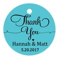 thumbnail image 1 of 100 PCS Personalized Thank You Hang Tags Custom Wedding Favors Round Gift Paper Tags, 1 of 1