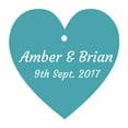 thumbnail image 1 of 100 PCS Personalized Wedding Favor Gift Hang Tags Custom Name Heart Shape Paper Tags, 1 of 1