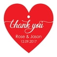 thumbnail image 1 of 100 PCS Personalized Wedding Favor Gift Tags Thank You Custom Made Heart Shape Hang Tags, 1 of 1