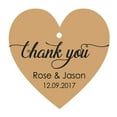 thumbnail image 1 of 100 PCS Personalized Wedding Favor Gift Tags Thank You Custom Made Heart Shape Hang Tags, 1 of 1
