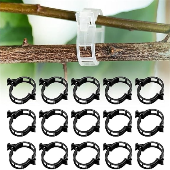 100 PCS Plant Support Clips, Tomato Clips, Plastic Trellis Clips, Grape Vine Tomato Vine Fixing Clip, Plant Clips, Garden Clips for Plant Vine Vegetables to Grow Upright and Healthie