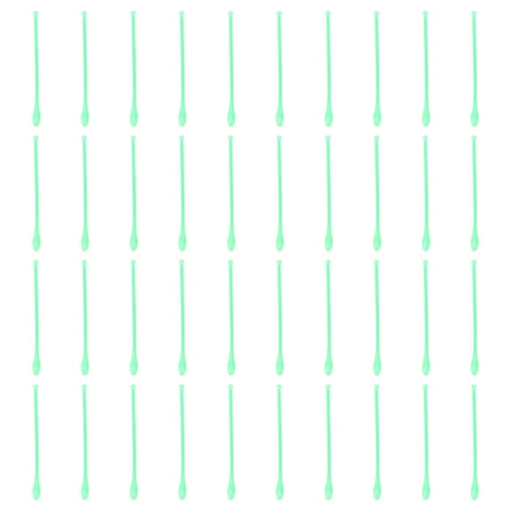 100 PCS Plastic Sampling Spoons Laboratory Scoops Mixing Spatulas (Green)