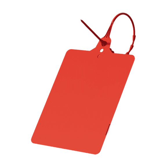 100 PCS Plastic Shipping Tags,Waterproof Labels Writable Hanging Tag with Sealing Strap,Shipping Cable Tie Label Tags for Keys Luggage Tag Storage Labels Writable Hang Shipping Tag(Red*100)