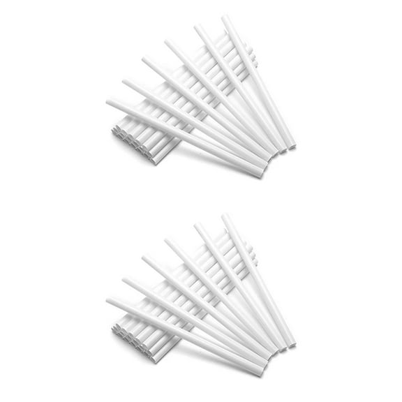 100 Pieces Plastic White Cake Dowel Rods for Tiered Cake Construction and Stacking (0.4 Inch Diameter 9.5 Inch Length)
