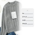 thumbnail image 1 of 100 PCS Price Tags, 1.96" x 1.37" Clothing Tag, White Merchandise Marking Tag Display Label for Product Jewelry Clothing Tags, 1 of 9