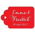 thumbnail image 1 of 100 PCS Rectangular Personalized Wedding Favor Gift Paper Tags Custom Made Hang Tags - Colors Available, 1 of 1