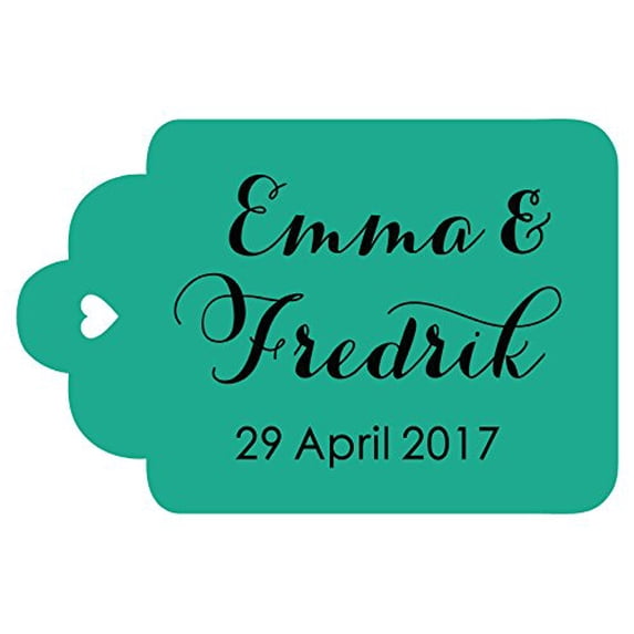 100 PCS Rectangular Personalized Wedding Favor Gift Paper Tags Custom Made Hang Tags - Colors Available