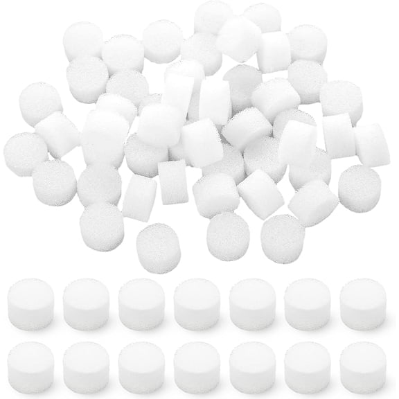 100 PCS Replacement Air Filter Sponge Nebulizer Filters Replacement Round Sponge Air Filter Replacements for Compressor System Accessories White