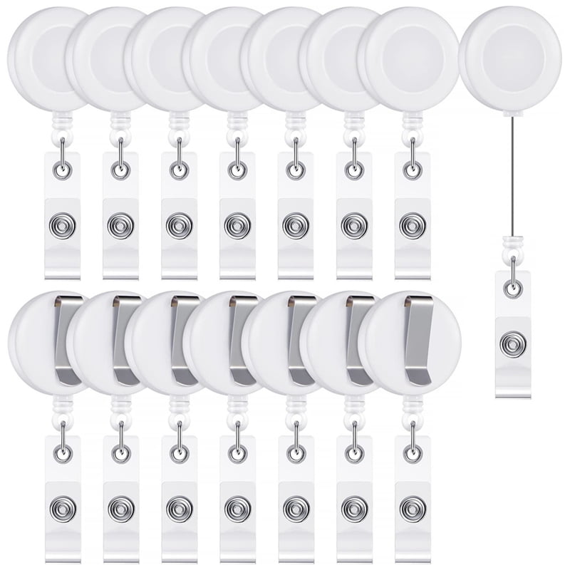 100 PCS Retractable Badge Reel Clips ID Card Holder Reel,C