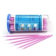 thumbnail image 1 of 100 PCS S Size 1.0mm Head Disposable Micro Brushes SwaApplicators Tube for False Individual Eyelashes Extension Graft Glue Remover Sticks Tools, 1 of 2