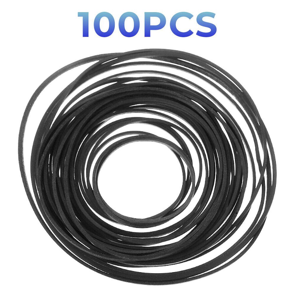 100 PCS Square Rubber Drive Belt Replacement For Cassette Player