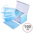 thumbnail image 1 of 100 PCS Surgical / Procedural / Dental Style Face Mask Non Medical Disposable 3-PLY Earloop Mouth Cover, 1 of 5