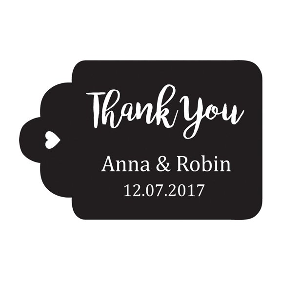 100 PCS Thank You Custom Made Hang Tags Personalized Wedding Favor Gift Paper Tags