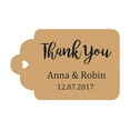 thumbnail image 1 of 100 PCS Thank You Custom Made Hang Tags Personalized Wedding Favor Gift Paper Tags, 1 of 1