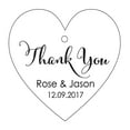 thumbnail image 1 of 100 PCS Thank You Custom Made Heart Shape Hang Tags Personalized Wedding Favor Paper Tags, 1 of 1