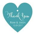 thumbnail image 1 of 100 PCS Thank You Custom Made Heart Shape Hang Tags Personalized Wedding Favor Paper Tags, 1 of 1