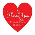 thumbnail image 1 of 100 PCS Thank You Custom Made Heart Shape Hang Tags Personalized Wedding Favor Paper Tags, 1 of 1