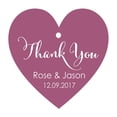 thumbnail image 1 of 100 PCS Thank You Custom Made Heart Shape Hang Tags Personalized Wedding Favor Paper Tags, 1 of 1