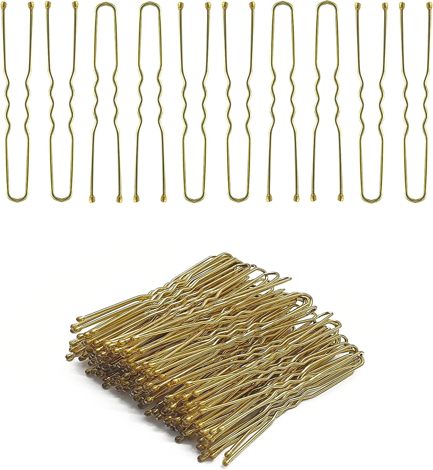 100 PCS U Shaped Hair Pins for Buns (Blonde) 5 cm /2 Inches Hair Bun