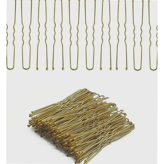 100 PCS U Shaped Hair Pins for Buns (Blonde) - 5 cm /2 Inches Hair Bun Pins in an Assorted Box - Best for All Hair Types and Hair Styles, For Twisting Your Hair