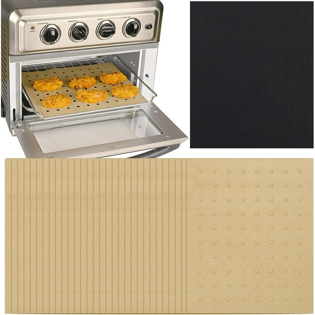 100 PCS Unbleached Air Fryer Parchment Paper, 11 x 9 inch Perforated