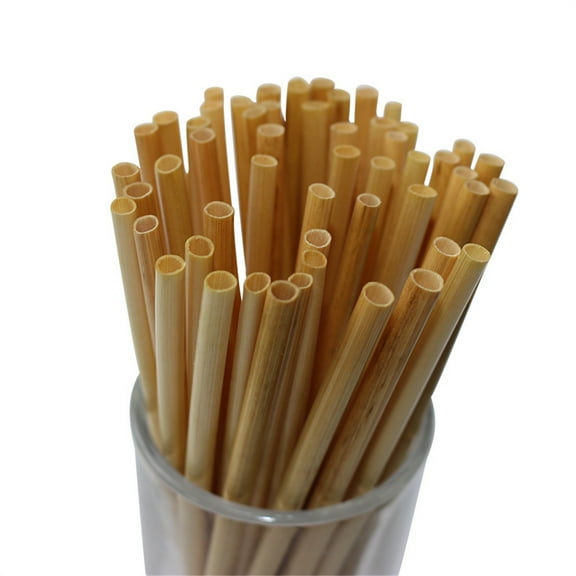 100 PCS Wheat Straws,Eco-Friendly Drinking Straws,Biodegradable Wheat Straws,7.9 In Disposable Natural Wheat Straws,Compostable Straws for Coffee,Soda,Smoothies,Parties