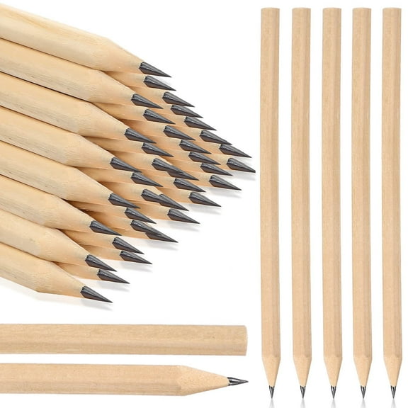 100 PCS Wooden Pencils Bulk No Eraser Hexagonal Unsharpened Natural Wood Pencils for Gift of Learning Home Office