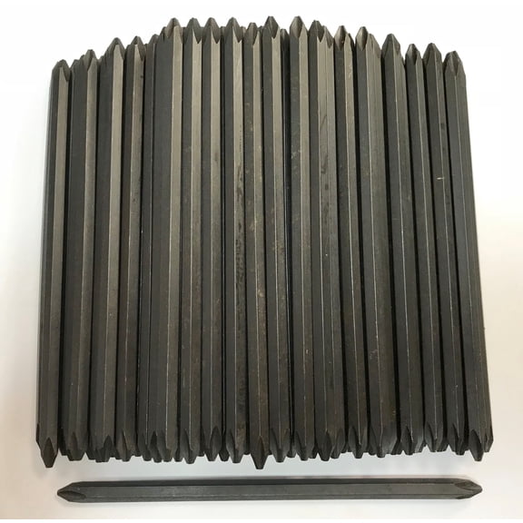 100 PIECE WHOLESALE LOT #2 PHILLIPS DOUBLE ENDED SCREW BITS 6" LONG P2 PH2