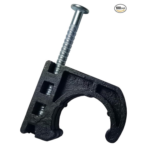 100 PIECES J CLAMPS FOR 1" PEX,COPPER, CPVC TUBING, TUBE TALONS WITH NAIL