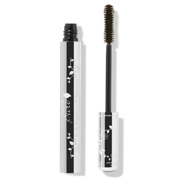 100% PURE Ultra Lengthening Mascara Dramatic Intense Volume & Length Natural Fruit Pigmented Voluminous Eyelash Makeup No Clumping, Smudging or Flaking - Vegan, Dark Chocolate Color - 0.35 oz
